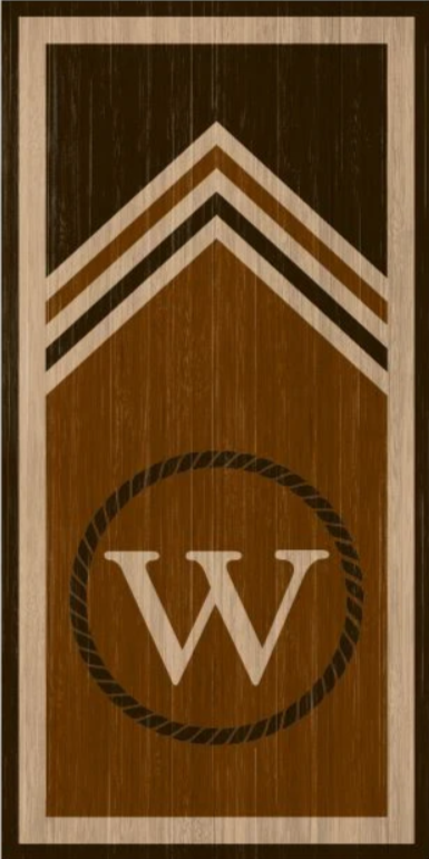 Chevron Wood stained letter
