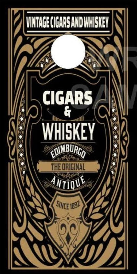 Vintage cigars and whiskey