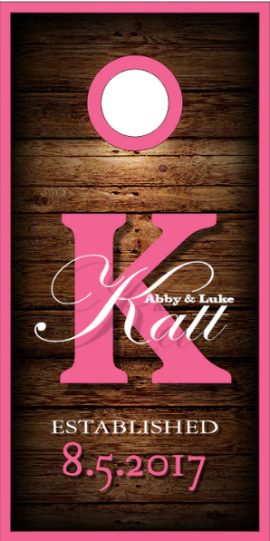Wedding wood letter color